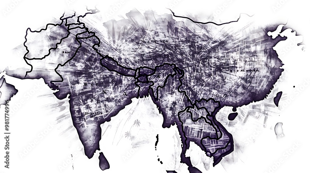 Obraz premium a map of the world on white background.