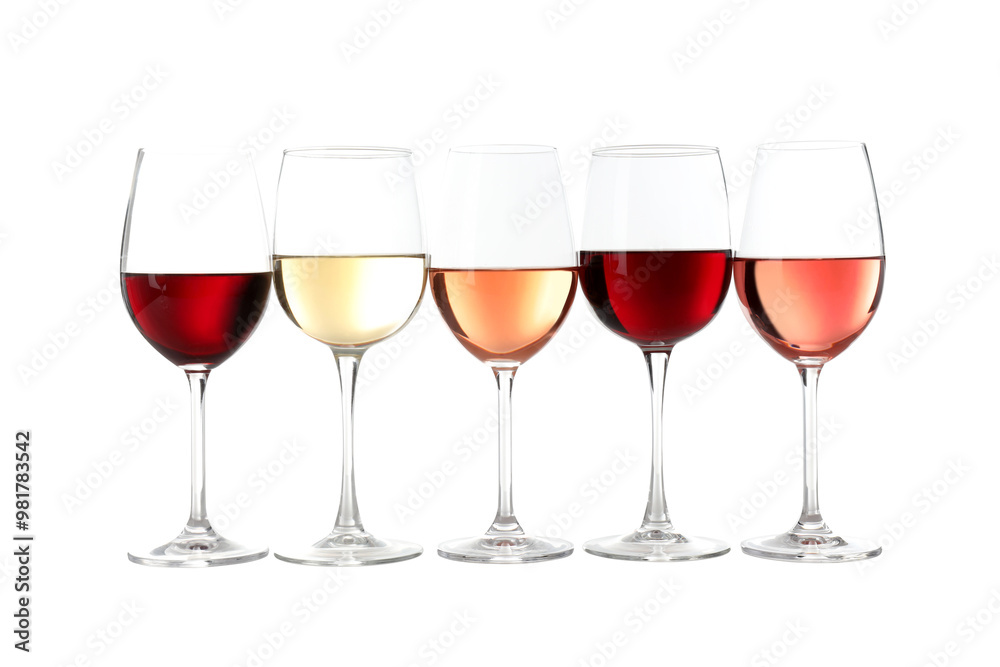 PNG, glasses with wine drink, isolated on white background. PNG, glasses with wine drink, isolated on white background.