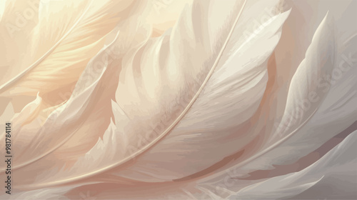 Soft White Feathers, they appear light and elegant on a light-toned background.