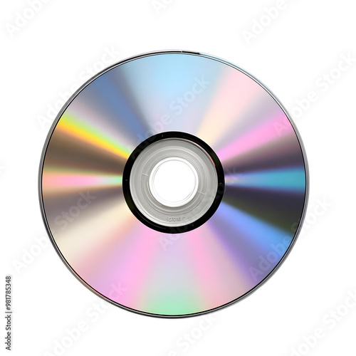 Compact disc isolated on transparent background. 3D rendering. photo