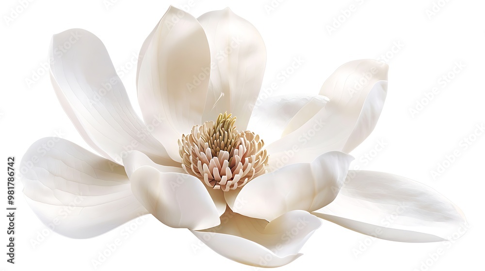 Southern magnolia Flower on a dark smoky neon light. Southern magnolia Flower on a dark smoky neon light.
