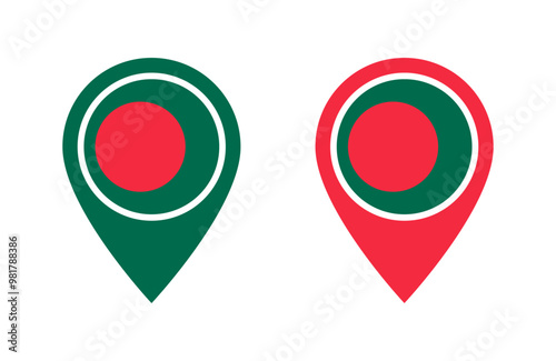 Free Download Bangladesh flag location icon set - GFXLoad