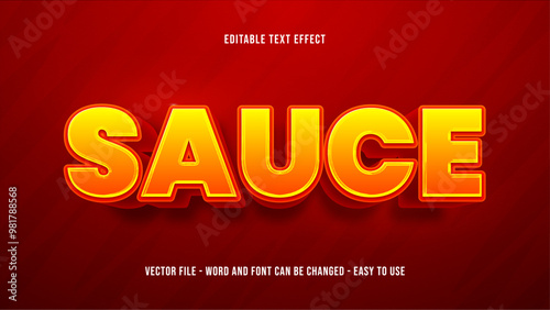 Sauce text effect, spicy editable text style effect