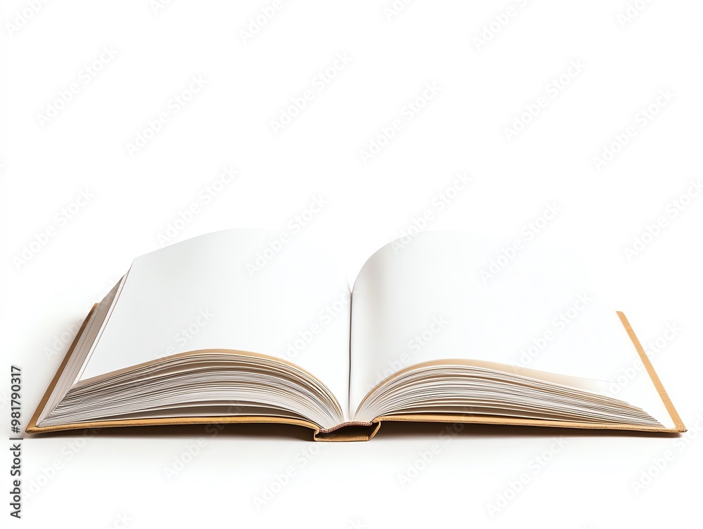 An empty open book with blank pages, perfect for showcasing design, writing, or creative ideas in a minimalist style. An empty open book with blank pages, perfect for showcasing design, writing, or creative ideas in a minimalist style.