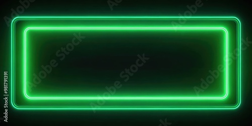 Dynamic emerald green neon lines glowing in the dark, abstract, render, background, modern, wallpaper, fantastic