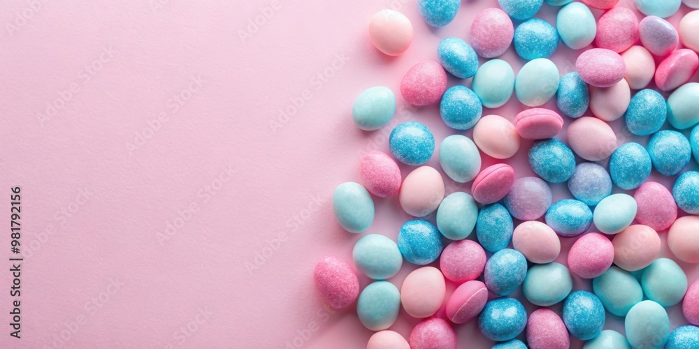 Pastel blue and pink candy on a soft pink background, pastel, blue, pink, candy, sweets, dessert, confectionery Pastel blue and pink candy on a soft pink background, pastel, blue, pink, candy, sweets, dessert, confectionery