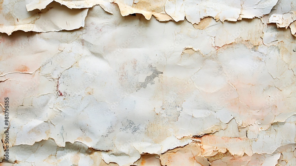 White and Beige Peeling Paint Texture Background. White and Beige Peeling Paint Texture Background.