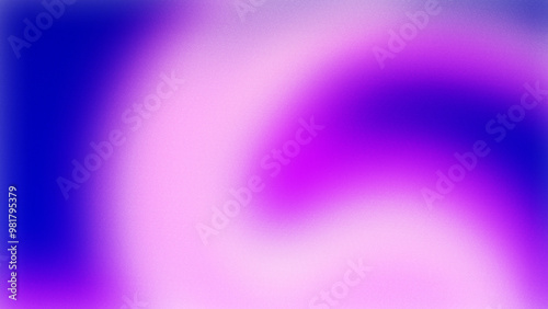 Purple and blue gradient trendy blur abstract background. Grainy noise texture