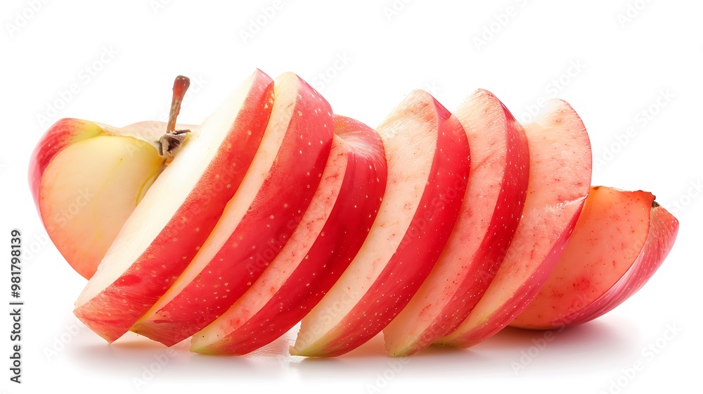 A bright red apple resting on a white background, highlighting its freshness and simplicity. A bright red apple resting on a white background, highlighting its freshness and simplicity.