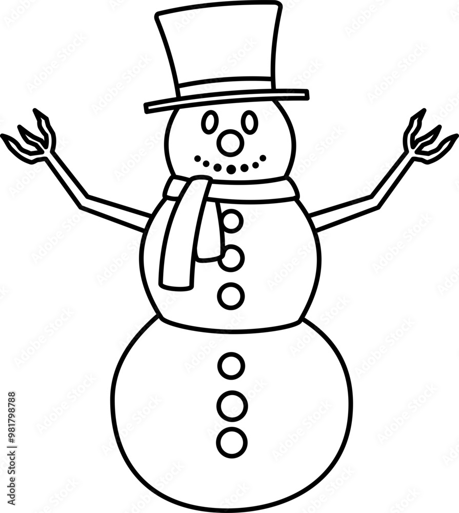 Snowman Outline Snowman Outline