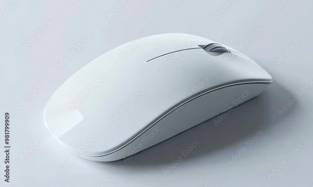 White wireless mouse on white background, Video White wireless mouse on white background, Video