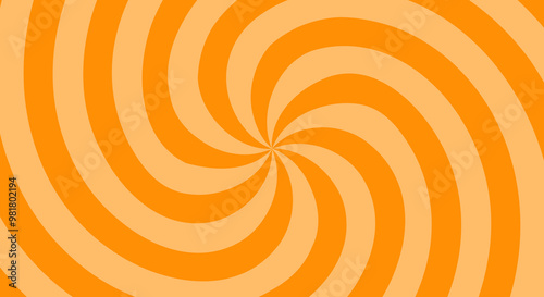 Orange Swirl Pattern. Twisted Colorful Background. Abstract Backdrop.