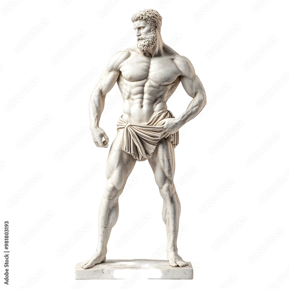 Photo of a Detailed Greek Athlete Sculpture from the Renaissance Period Photo of a Detailed Greek Athlete Sculpture from the Renaissance Period