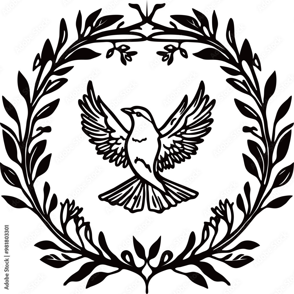 Obraz premium LINE ART BIRD LOGO