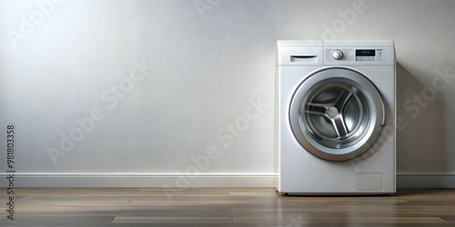 washing machine isolated on background, appliance, laundry, cleaning, white, technology, household, front load photo