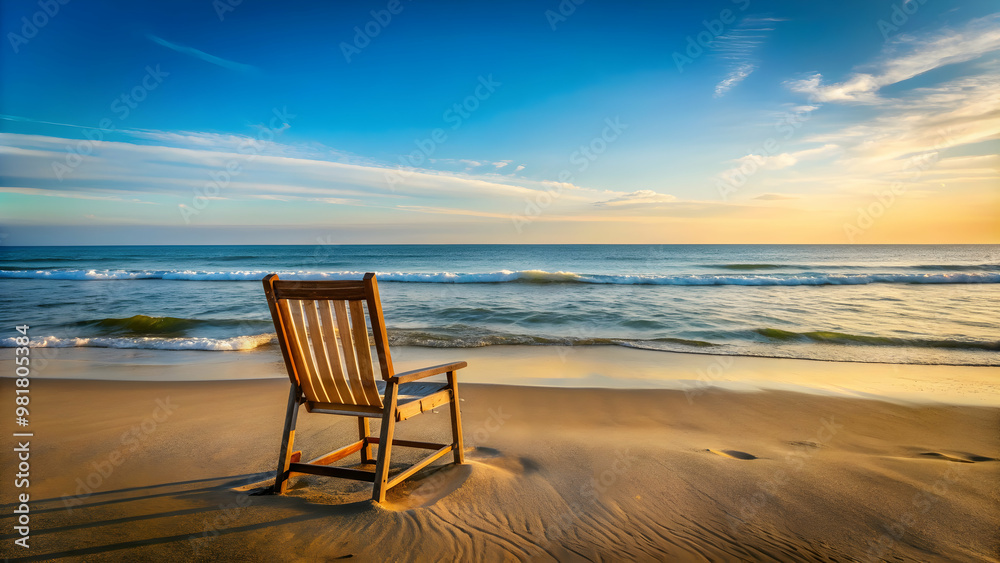 Lonely chair sitting on a deserted beach , isolated, empty, alone, abandoned, seat, furniture, tranquil, peaceful, wooden Lonely chair sitting on a deserted beach , isolated, empty, alone, abandoned, seat, furniture, tranquil, peaceful, wooden