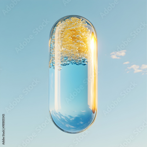 glass of pills ai generative 