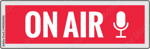 On air icon with microphone sign.