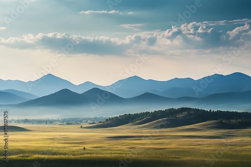 landscape with fog