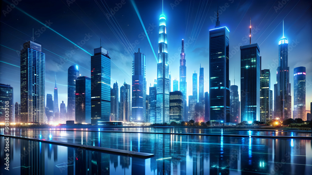 Futuristic cityscape at night with glowing lights and futuristic architecture, futuristic, cityscape, night, lights Futuristic cityscape at night with glowing lights and futuristic architecture, futuristic, cityscape, night, lights