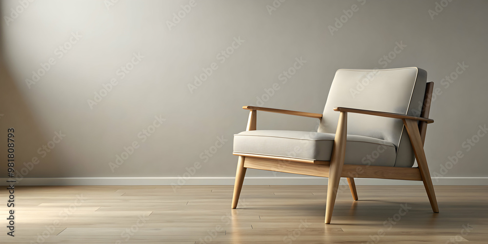 Sleek and stylish mid-century modern chair in a neutral color palette, retro, vintage, furniture, interior design, minimalistic Sleek and stylish mid-century modern chair in a neutral color palette, retro, vintage, furniture, interior design, minimalistic