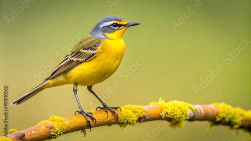 Yellow wagtail perched on a branch , bird, wildlife, nature, yellow wagtail, branch, perched, feathers, small, colorful photo