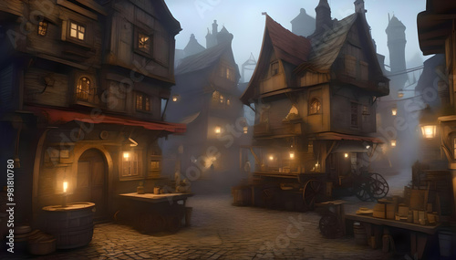 Gothic Medieval Wagon Slum Town 