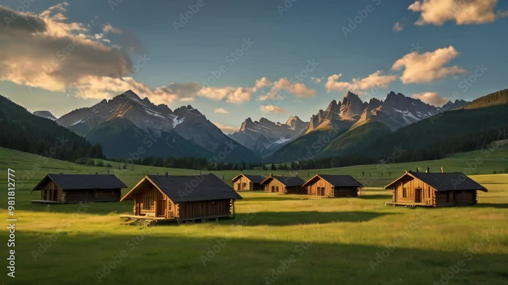 Mountain Valley at Sunset Mountain Valley at Sunset