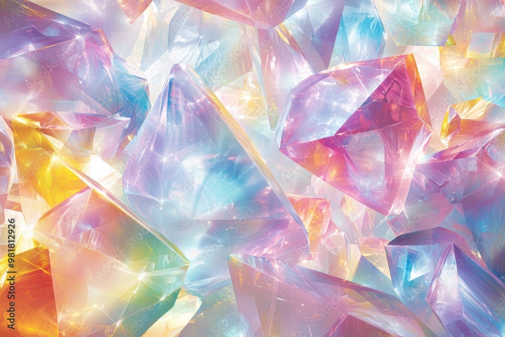 Colorful abstract crystalline texture background