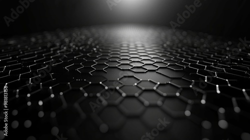 Abstract Black and White Hexagon Pattern