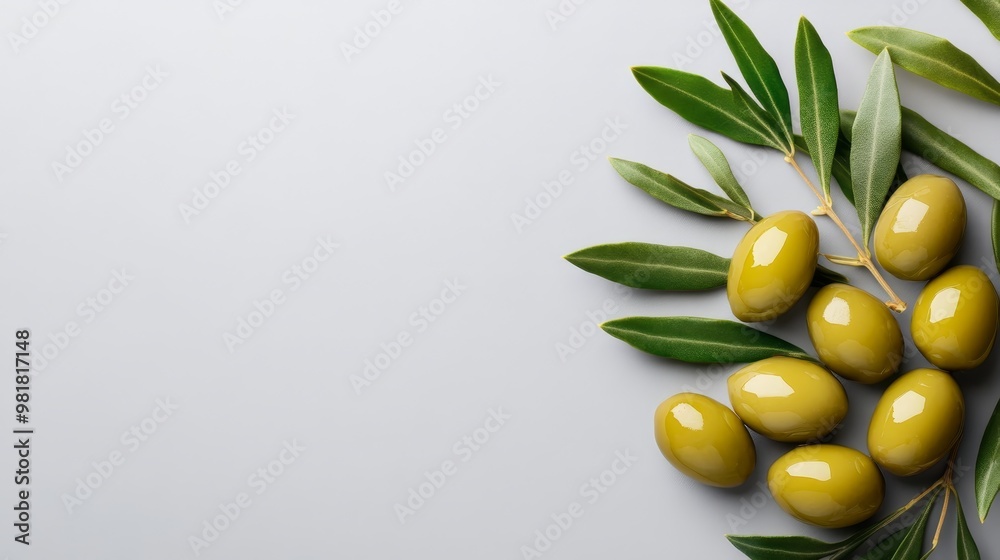 Fresh green olives with leaves, perfect for adding flavor and Mediterranean flair to your dishes. Representing health, freshness, nature, and culinary delight. Fresh green olives with leaves, perfect for adding flavor and Mediterranean flair to your dishes. Representing health, freshness, nature, and culinary delight.