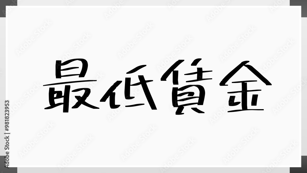最低賃金 のホワイトボード風イラスト 最低賃金 のホワイトボード風イラスト