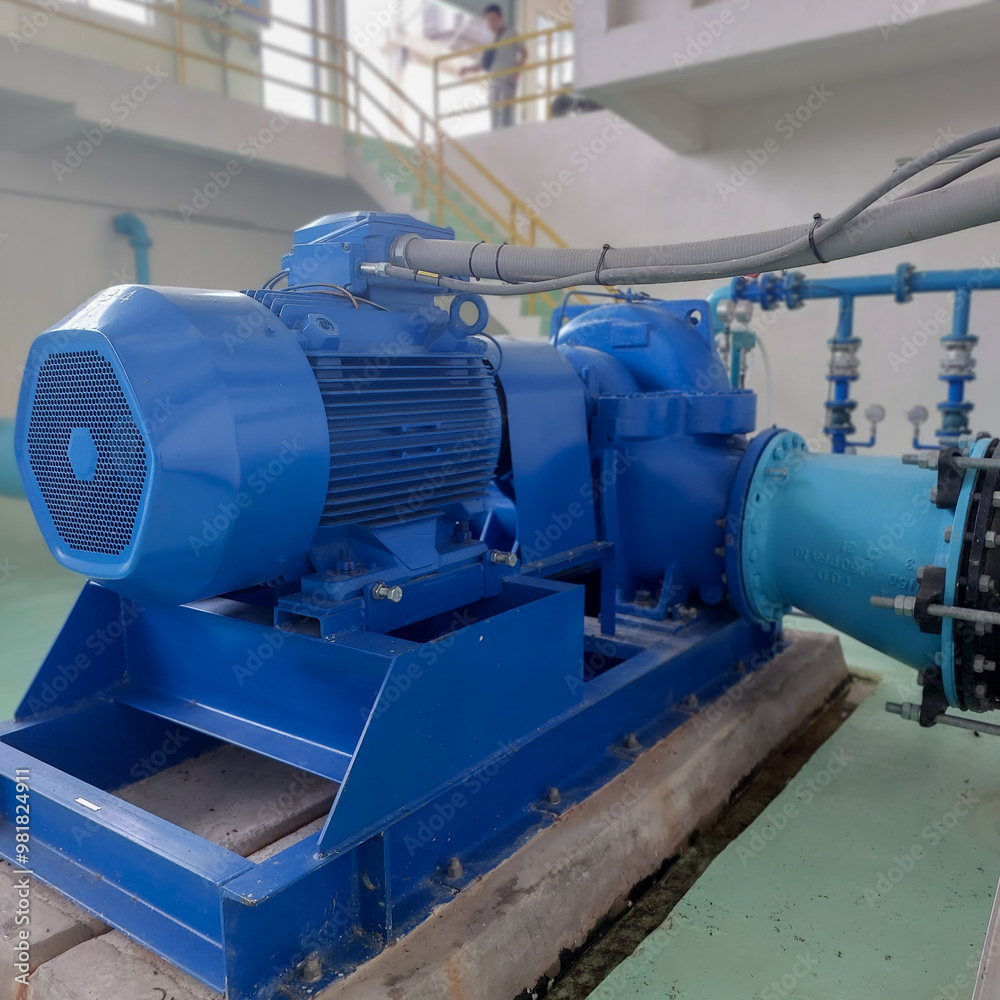 Pump and motor which popular to install with pipe in industrial such chemical, power plant. Pump and motor which popular to install with pipe in industrial such chemical, power plant.