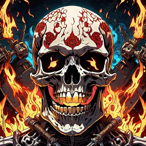 Skull and Fire