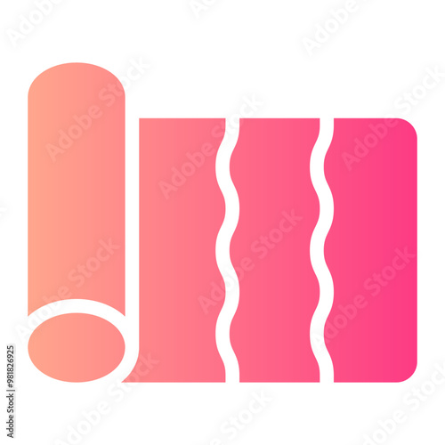 yoga mat gradient icon