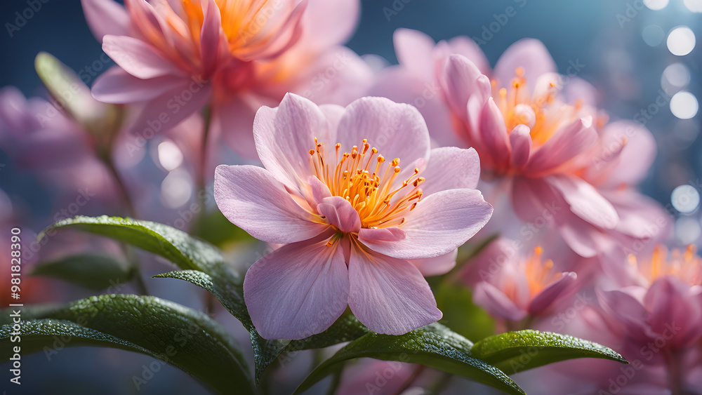 Fototapeta premium Focus on colorful flowers