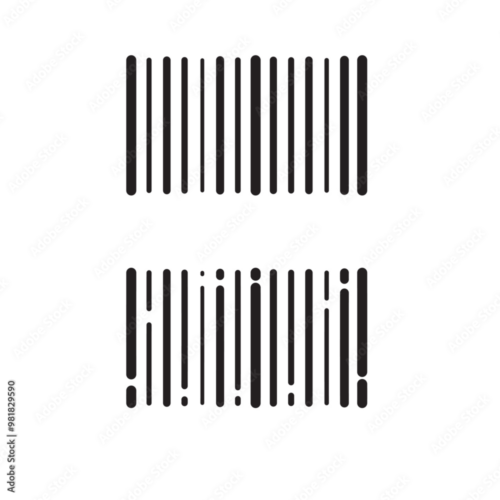 abstract barcode vector icon illustration
