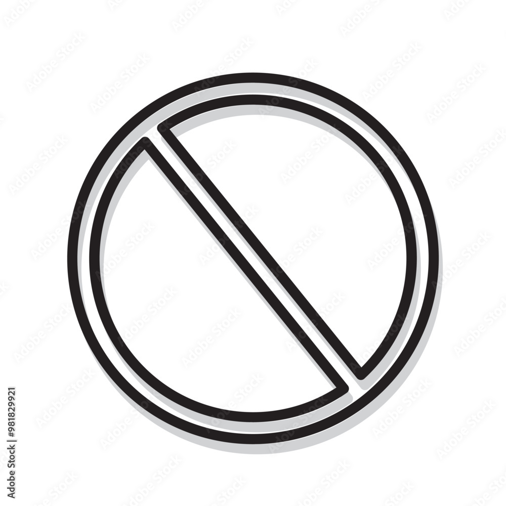 blocked icon illustration a white background blocked icon illustration a white background