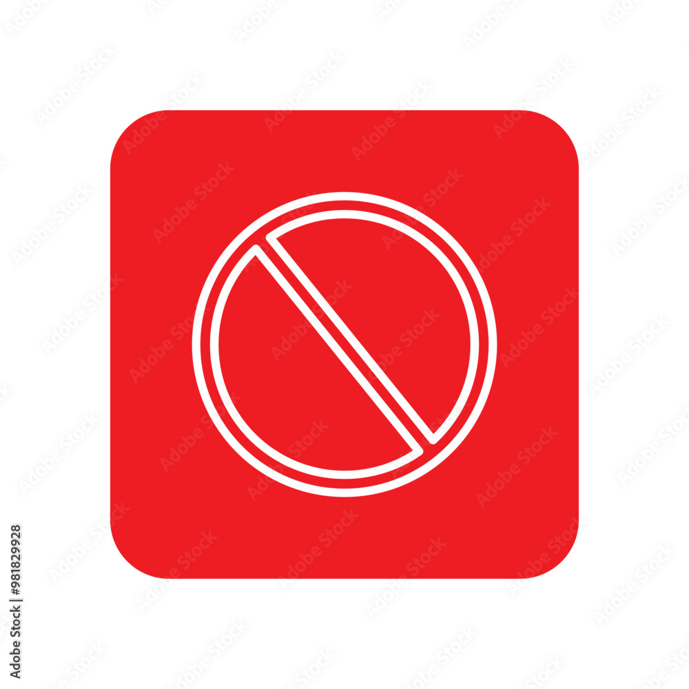 blocked icon illustration a white background blocked icon illustration a white background