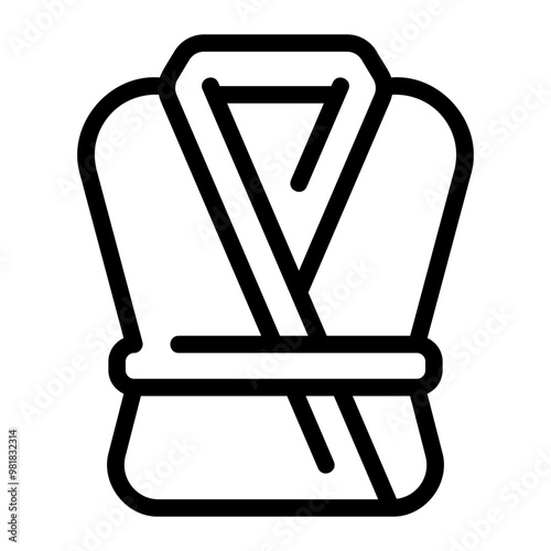 bath robe line icon