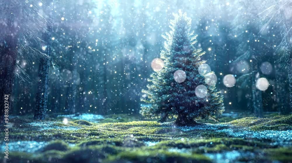slightly a twist pine tree is middle of the beautiful magical pine forest. seamless looping time-lapse virtual 4k video animation background slightly a twist pine tree is middle of the beautiful magical pine forest. seamless looping time-lapse virtual 4k video animation background