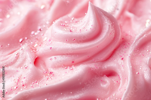 Close-up of pink cream or fairy food background