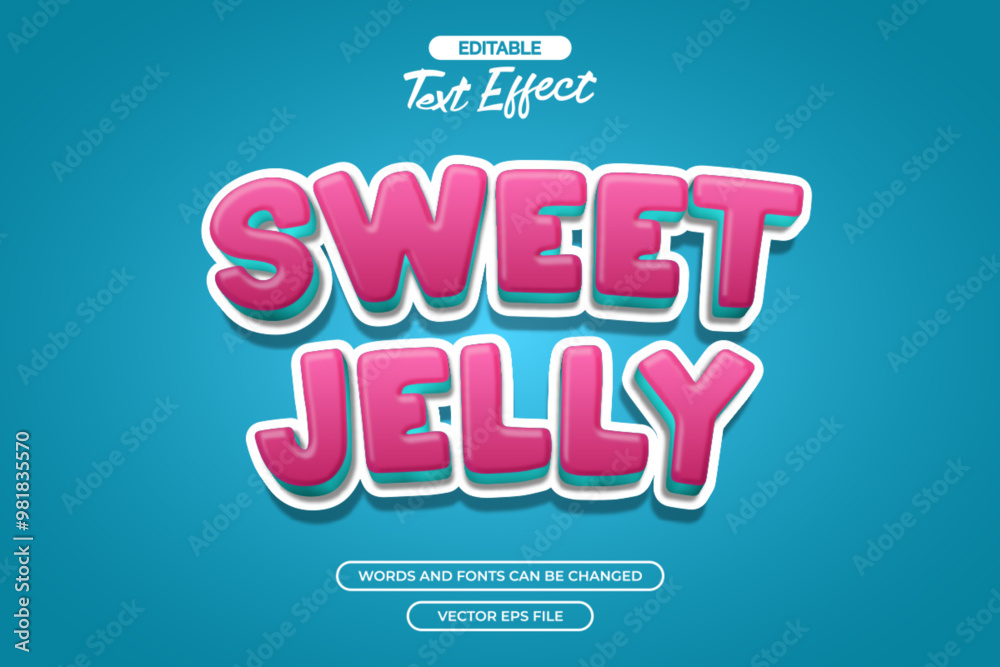 Sweet jelly editable text effect Sweet jelly editable text effect