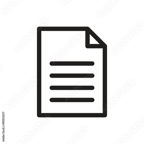 Document Icon - Line