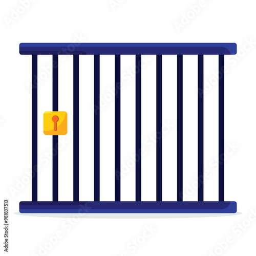 Jail icon. Subtable to place on security, crime, etc.