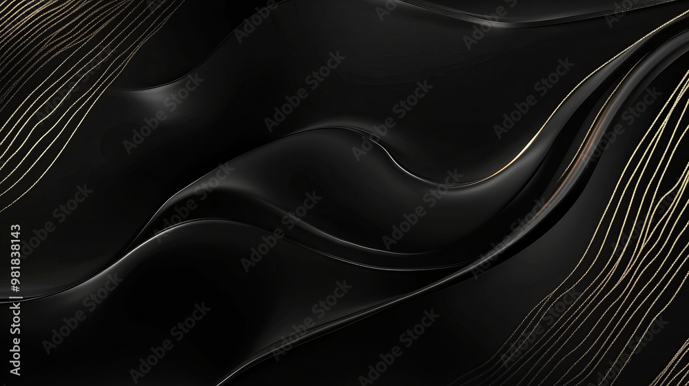 Fototapeta premium abstract Illustration. luxurious black line background 