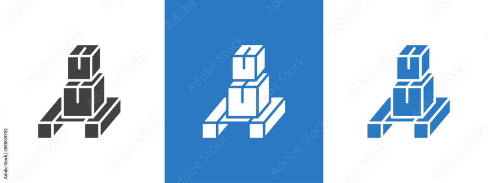 box on a pallet icon thin line illustration box on a pallet icon thin line illustration