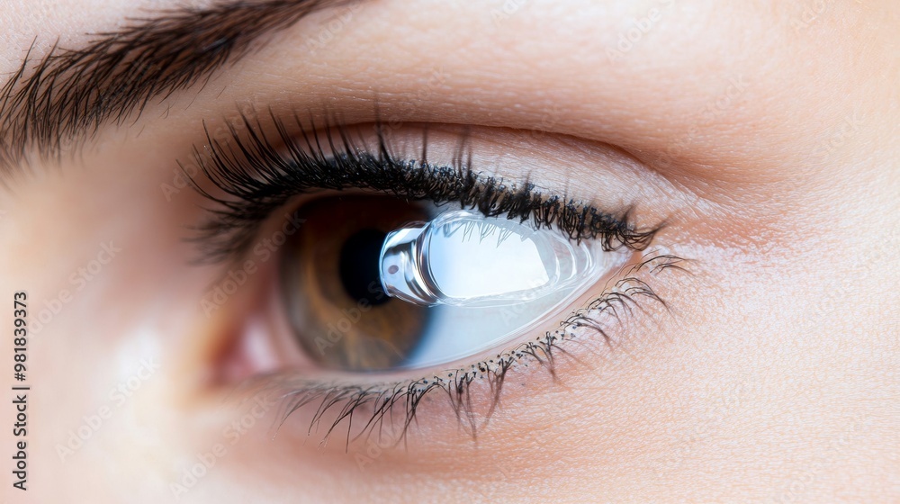 Close-Up of a Human Eye with Reflection Close-Up of a Human Eye with Reflection
