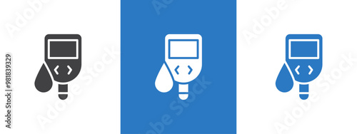 blood glucose icon thin line illustration