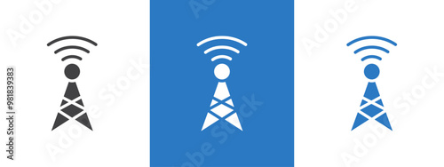 Broadcast Icon thin line illustration